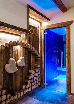 Privati a Moena. bagno vapore